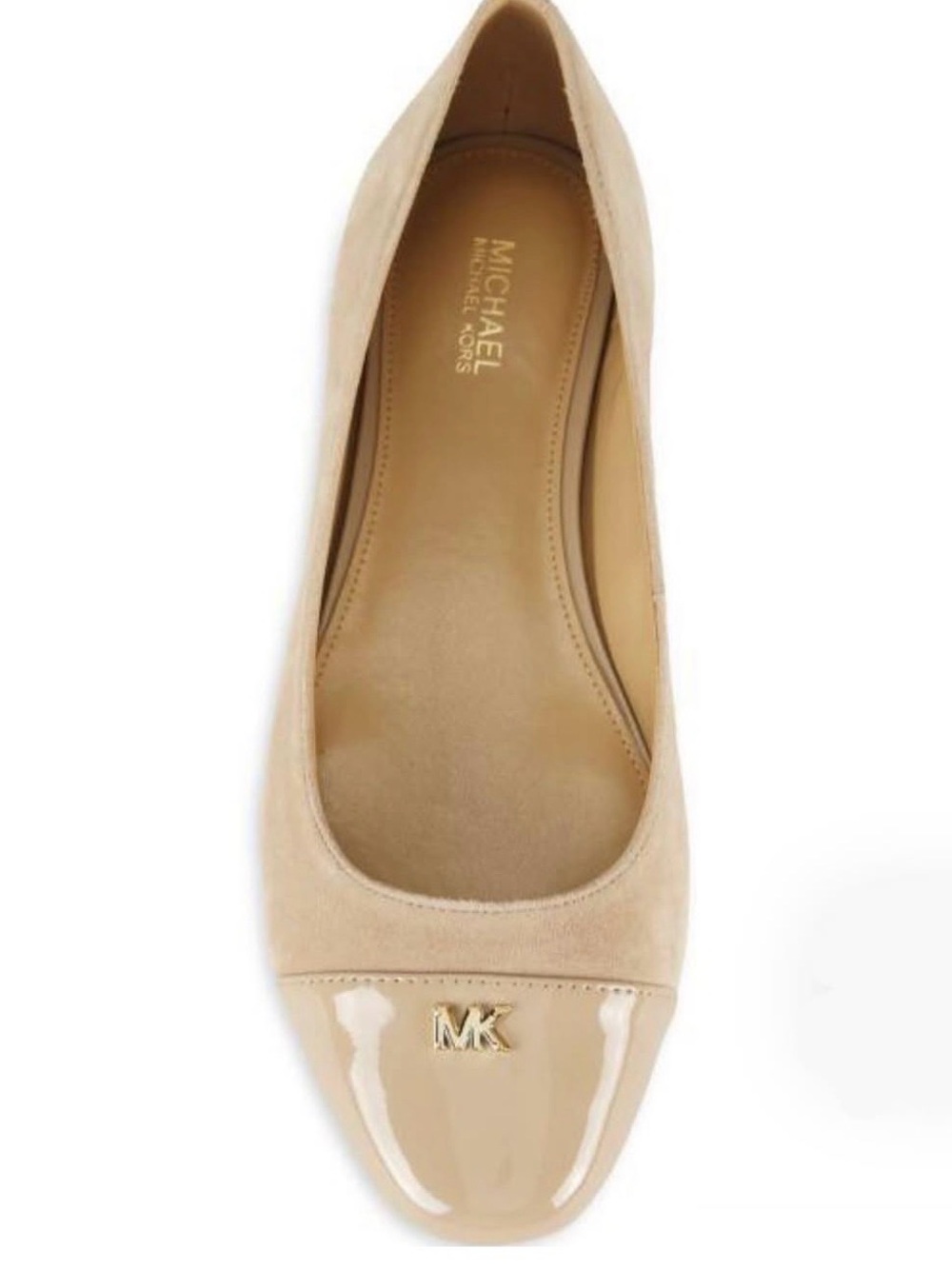Michael Kors Verity Logo Suede Ballet Flats